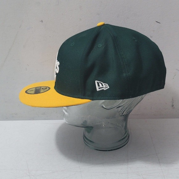 Oakland Athletics A's New Era Authentic On-Field 59FIFTY Fitted Hat Size 8 - Picture 4 of 13